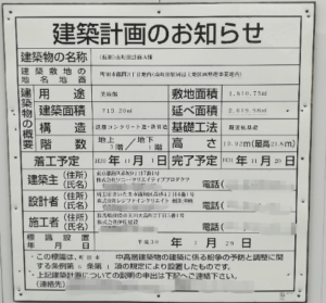 南町田のスヌーピーミュージアムの建築計画表